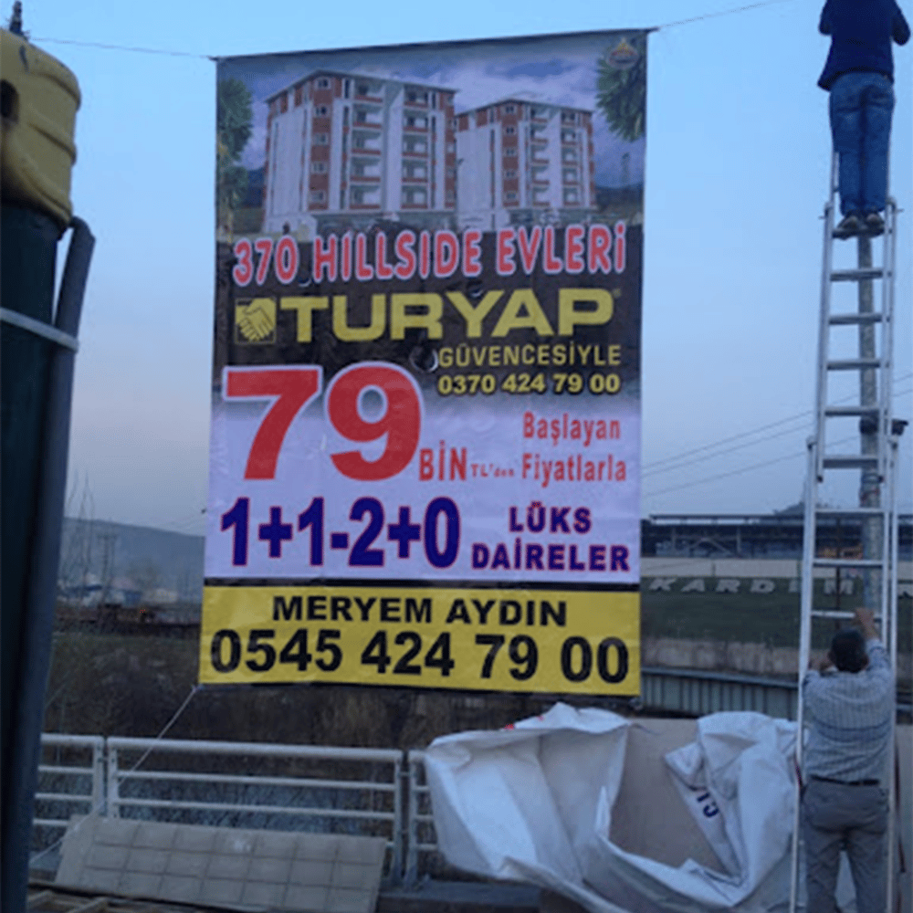 300x100 Cm Emlak Afişi