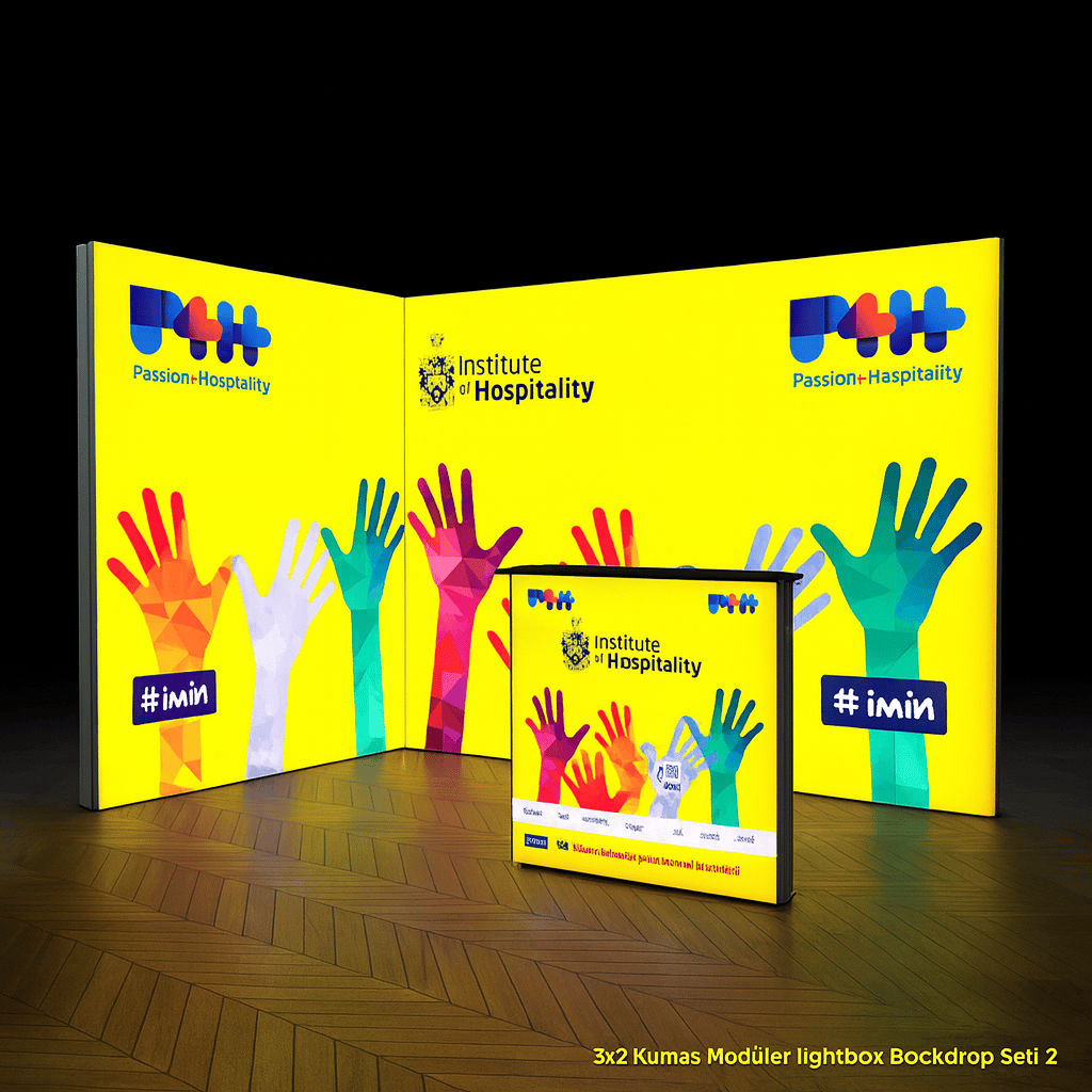 3x2 Kumaş Modüler Lightbox Backdrop Seti