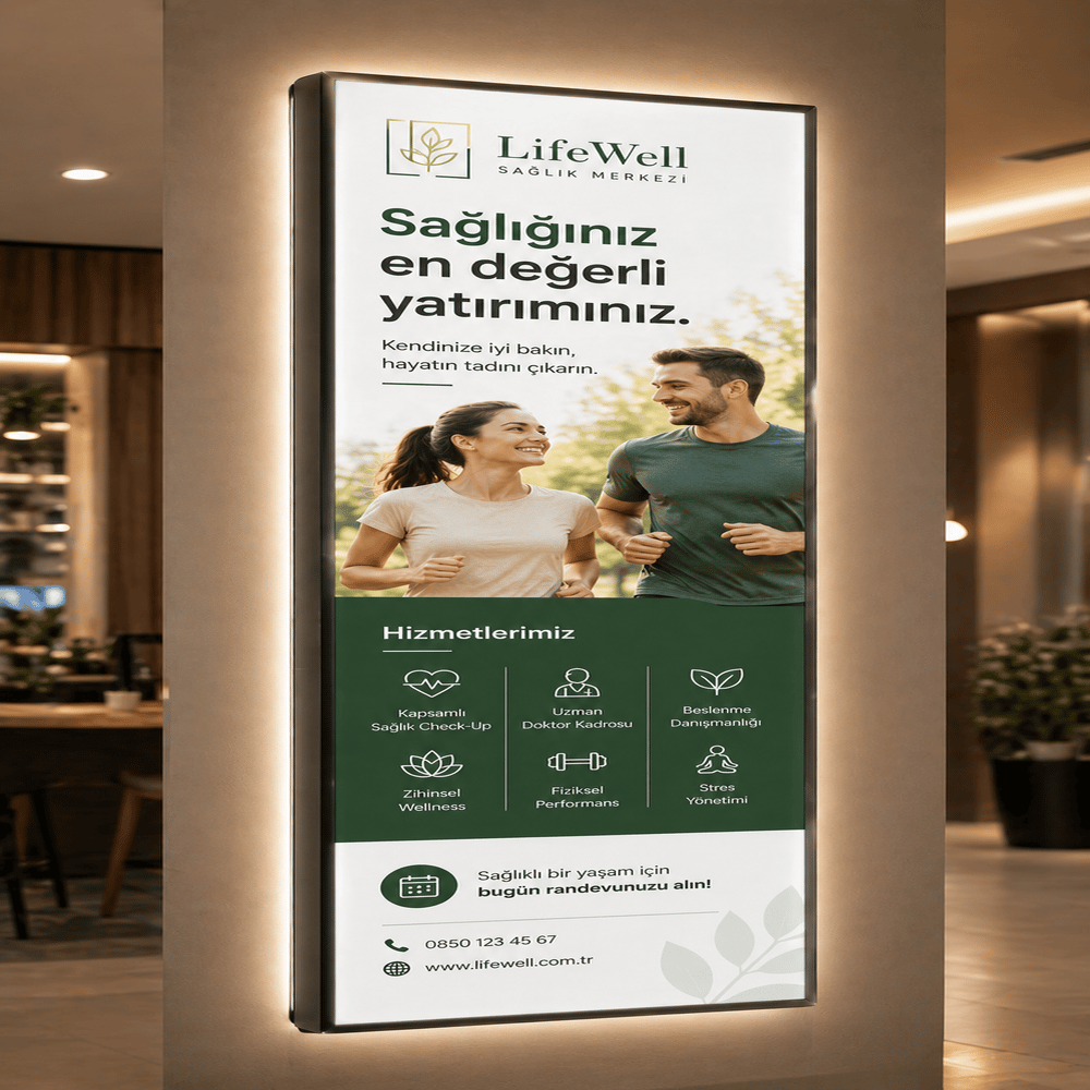51x103 Cm İç Mekan Lightbox