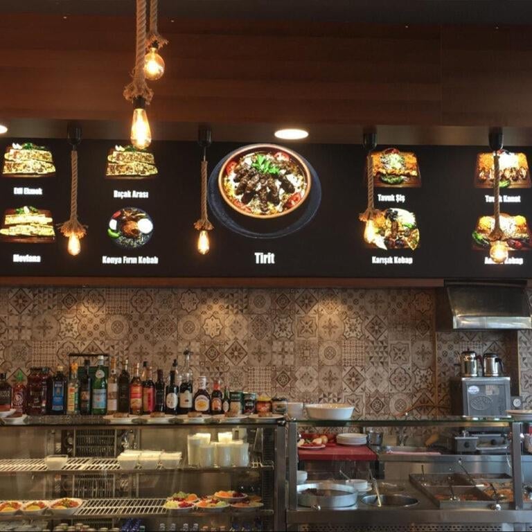 70×300 Cm Işıklı Menü Lightbox