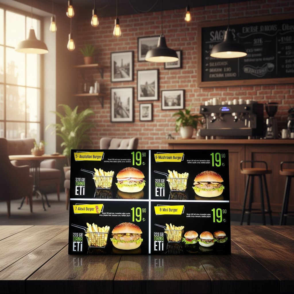 70×400 Cm Işıklı Menü Lightbox