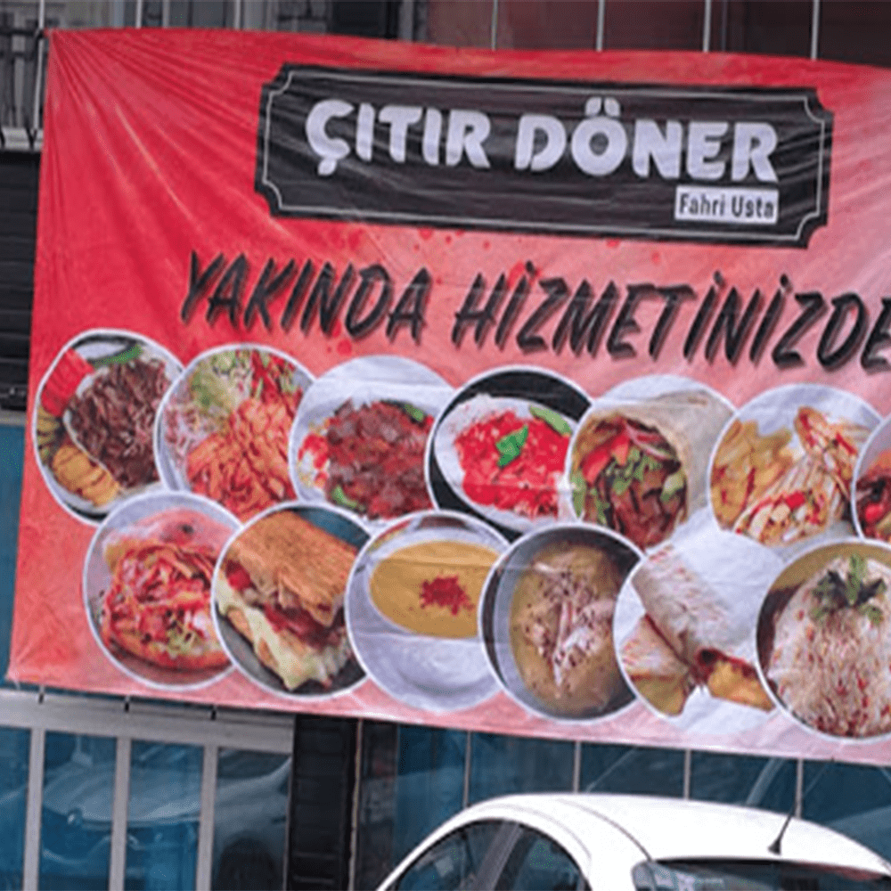 70x100 Cm Branda Baskı