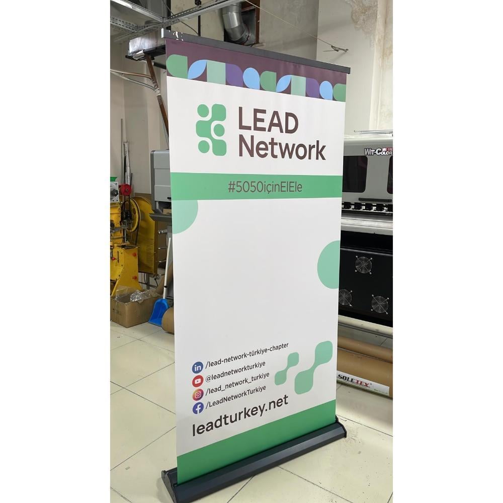 85×200 Cm Lüx Rollup Banner Pro Devrilmez Small Model
