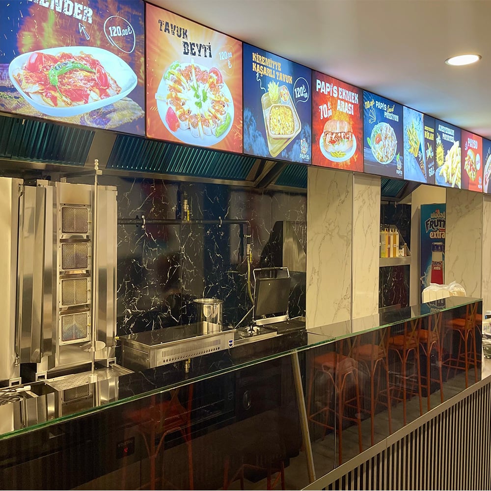 Işıklı Lightbox Kumaş Baskı