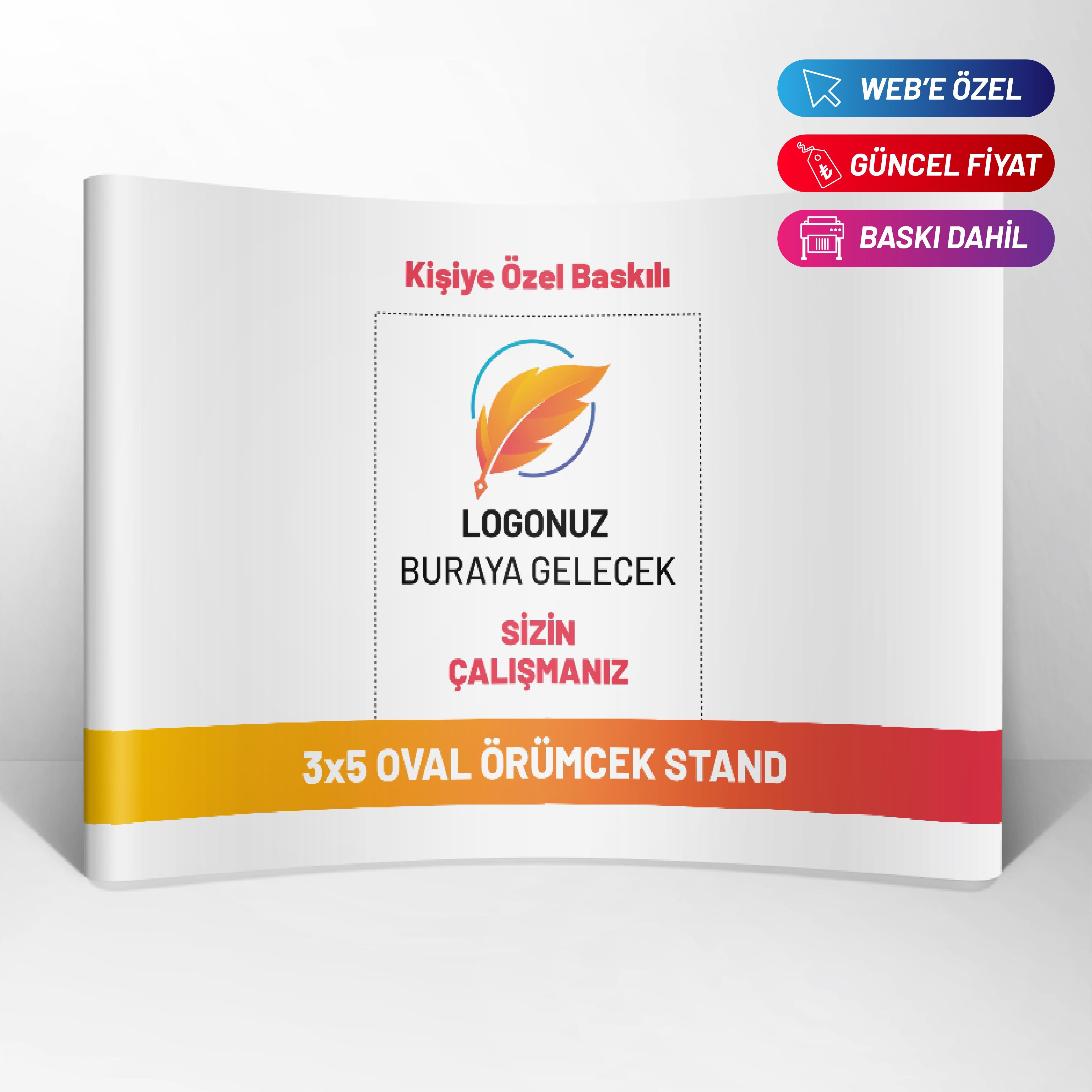 Örümcek Stand 5 Panel Oval (3×5)