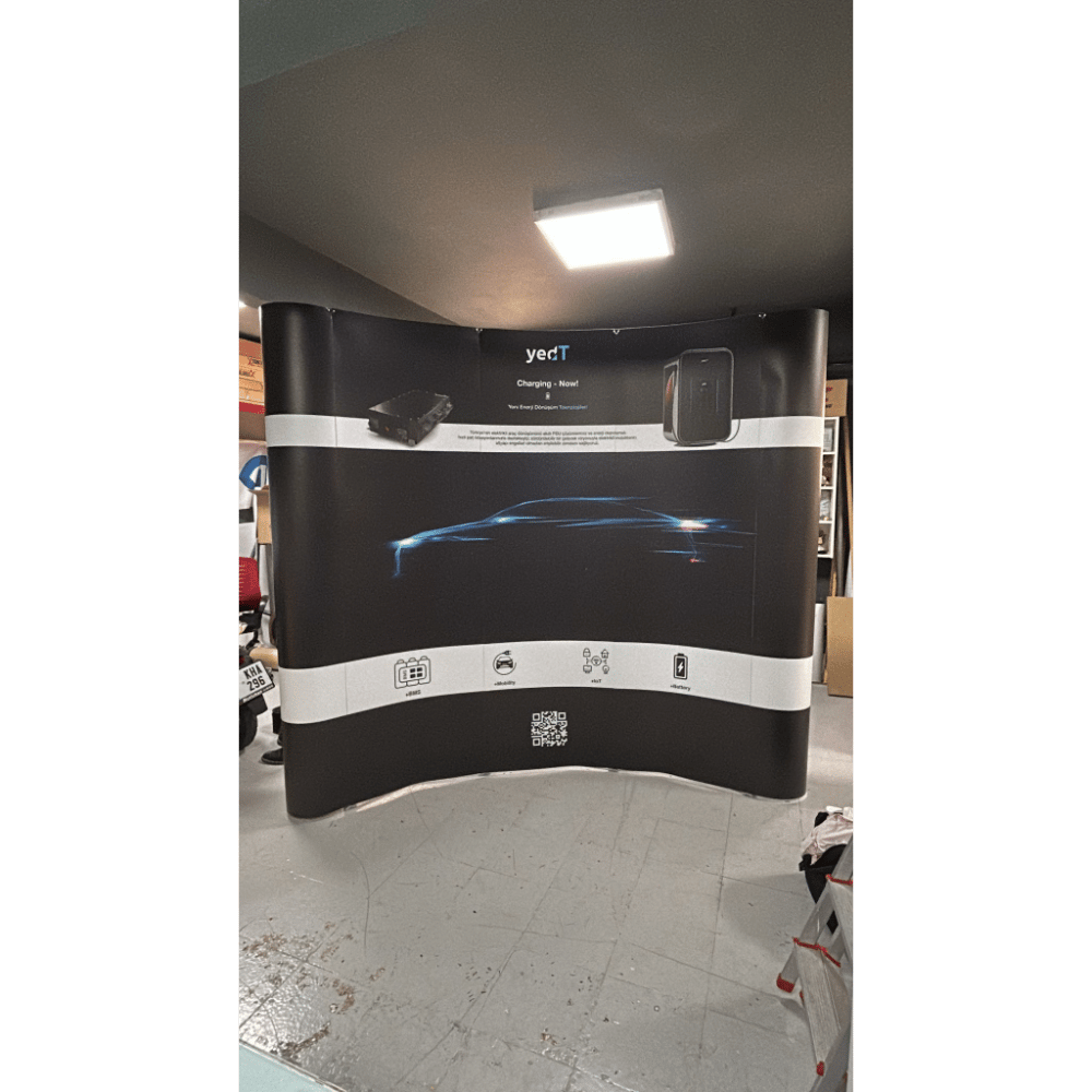 Premium Örümcek Stand 3 Panel Oval (3×3)