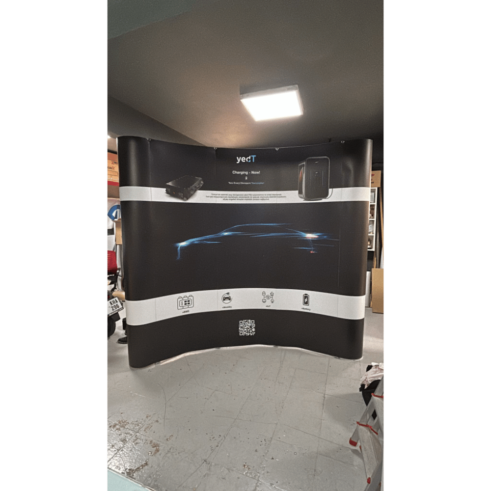 Premium Örümcek Stand 3 Panel Oval (3×3)