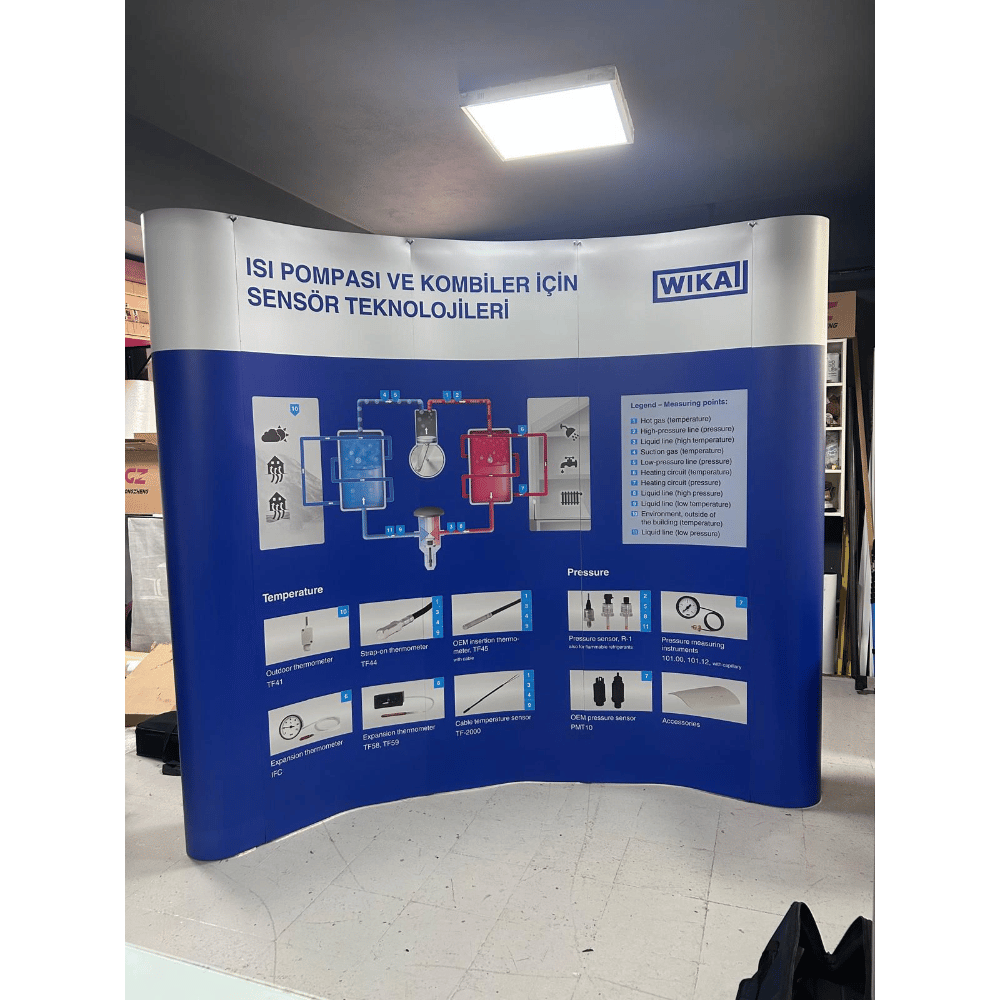 Premium Örümcek Stand 3 Panel Oval (3×3)