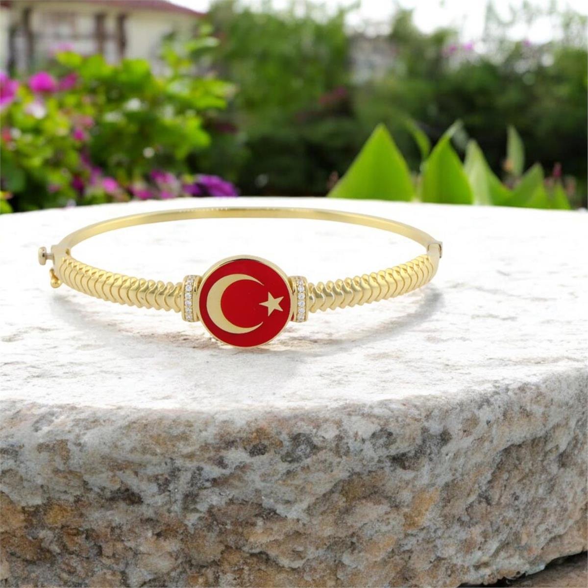 14 Ayar Altın Ayyıldız Bilezik  -  0187692