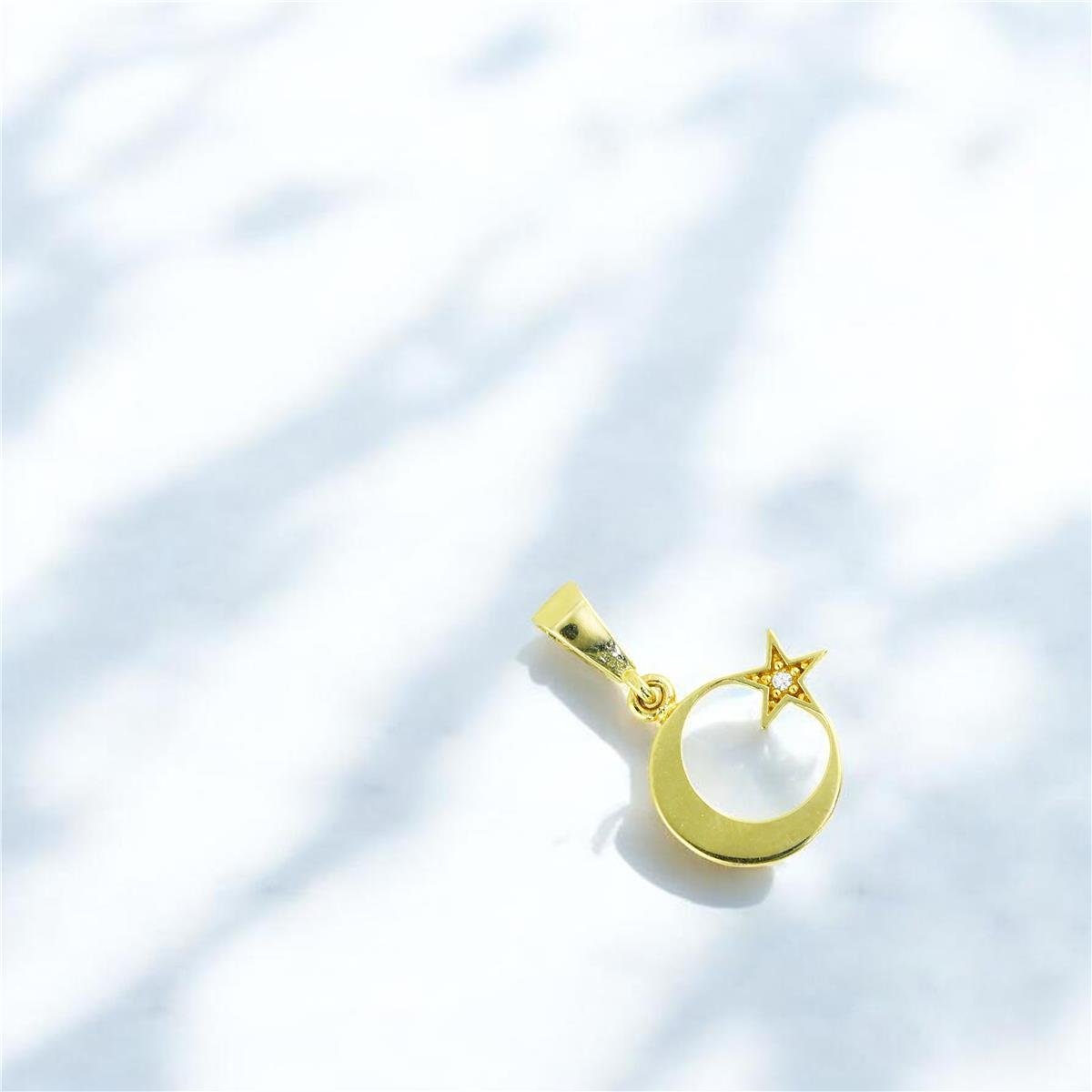 14 Ayar Altın Ayyıldız Kolye Ucu  -  0204411