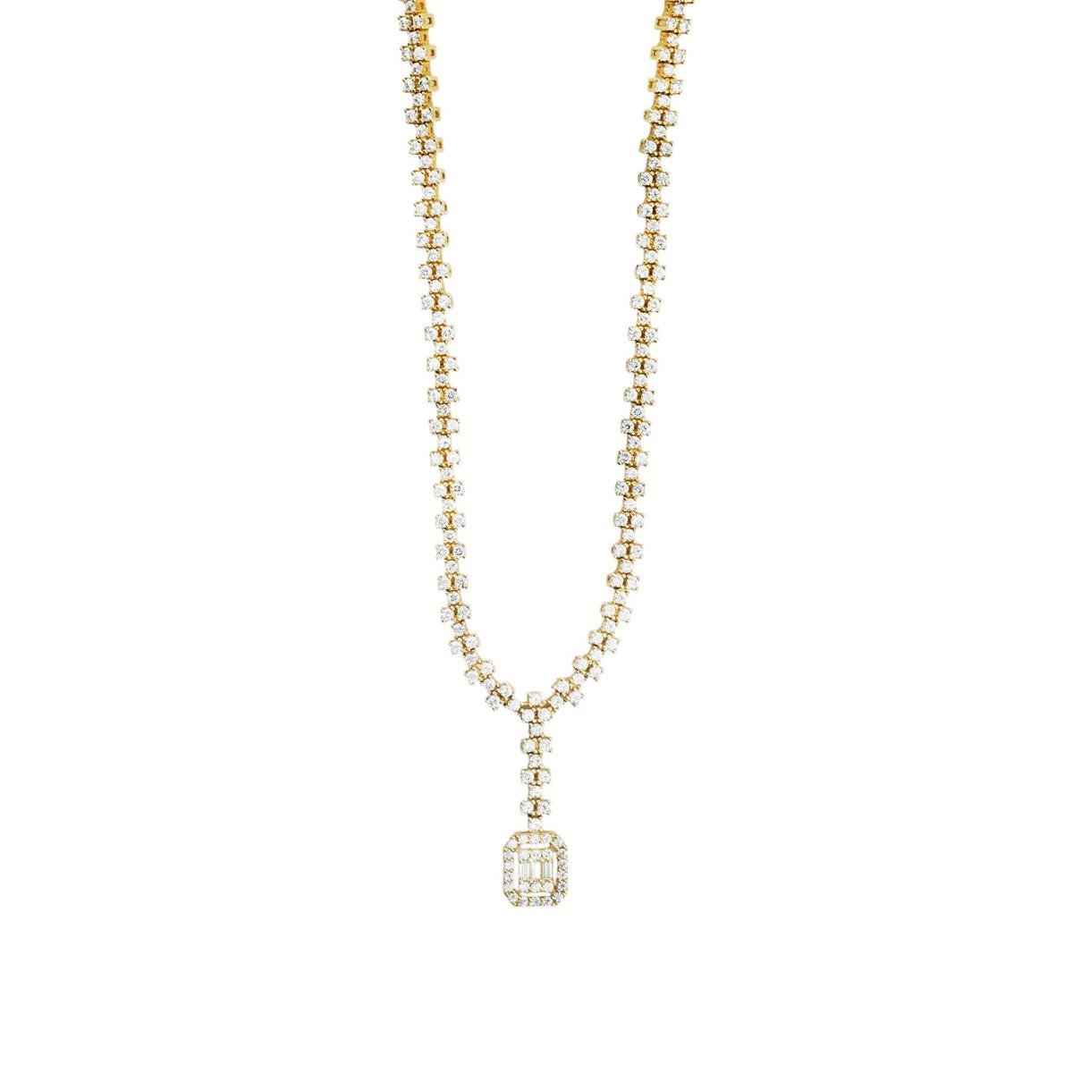 14 Ayar Altın Baget Gerdanlık  -  0196364