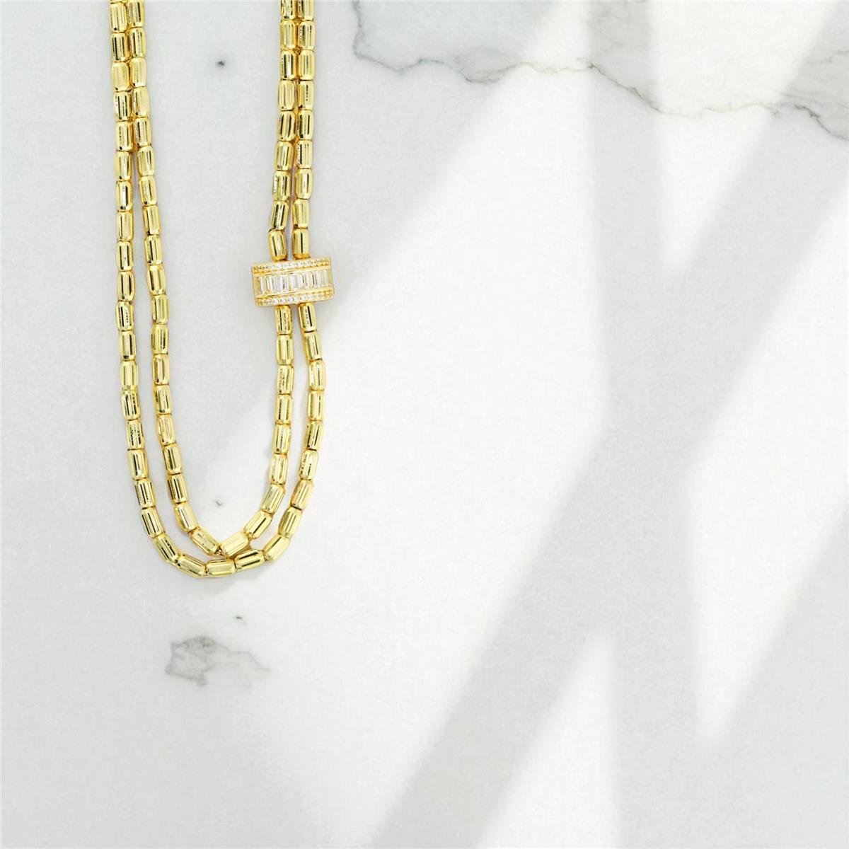 14 Ayar Altın Baget Kolye  -  0197981