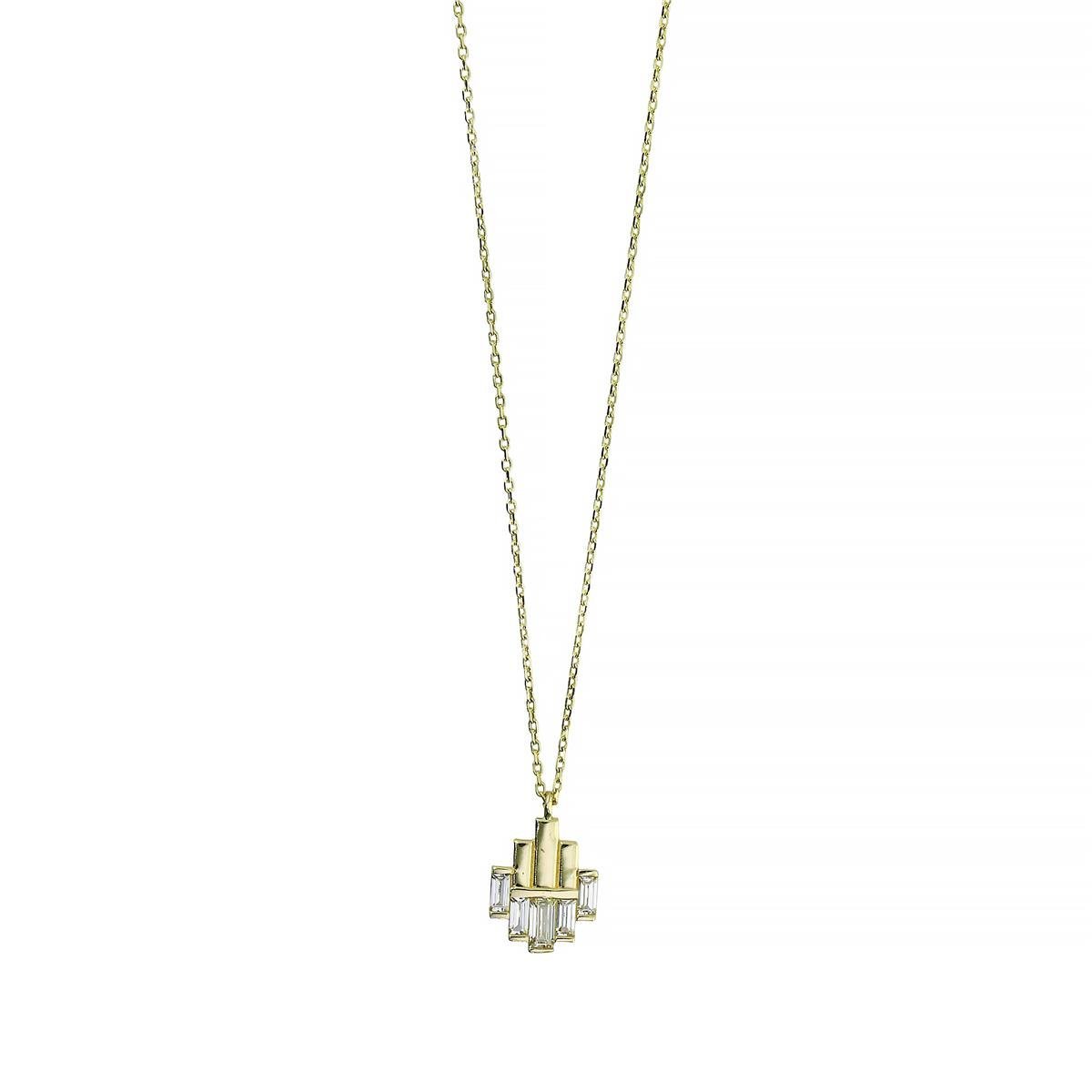 14 Ayar Altın Baget Kolye  -  0201271