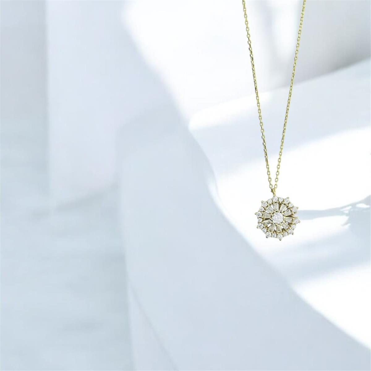 14 Ayar Altın Baget Kolye  -  0202253