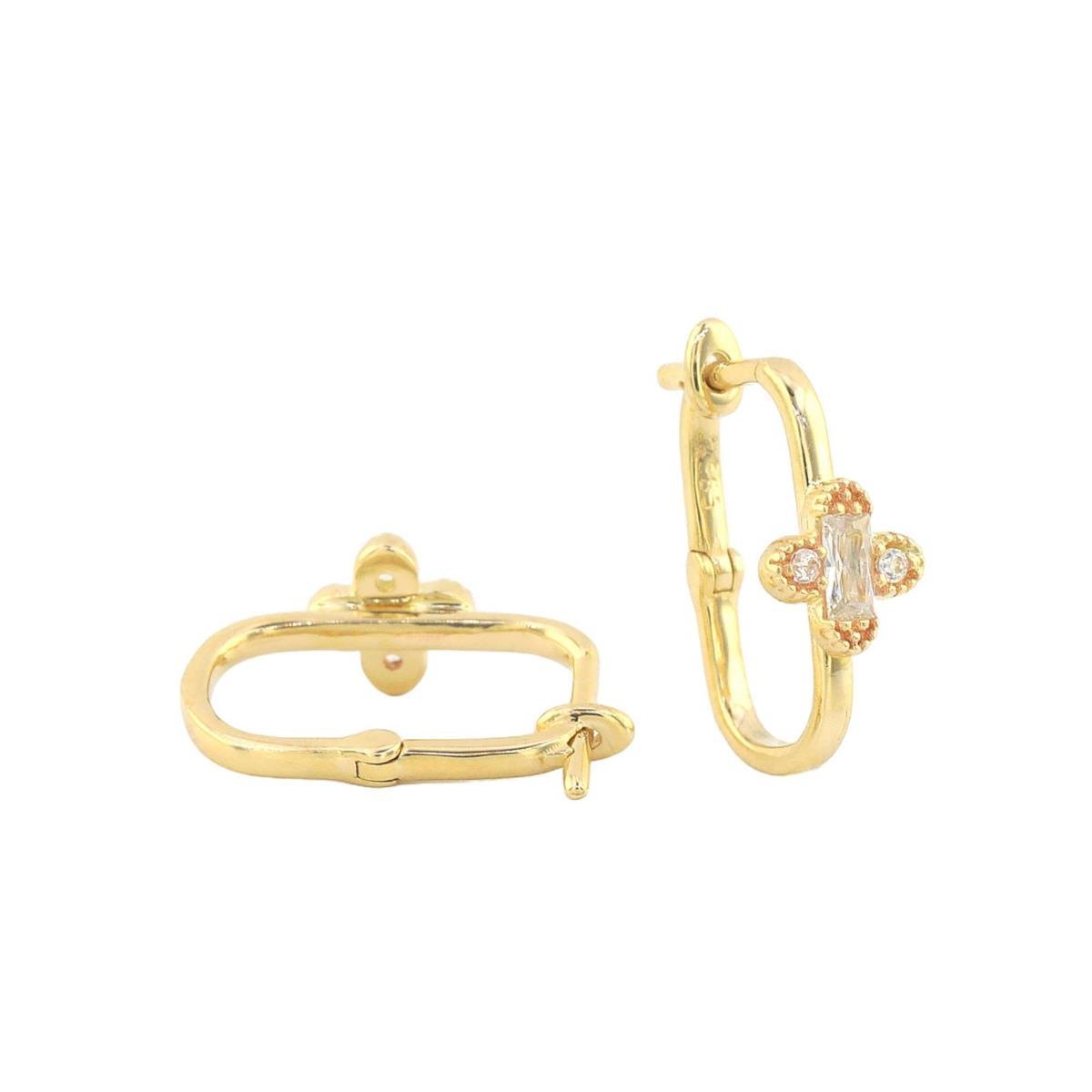 14 Ayar Altın Baget Küpe  -  0181945