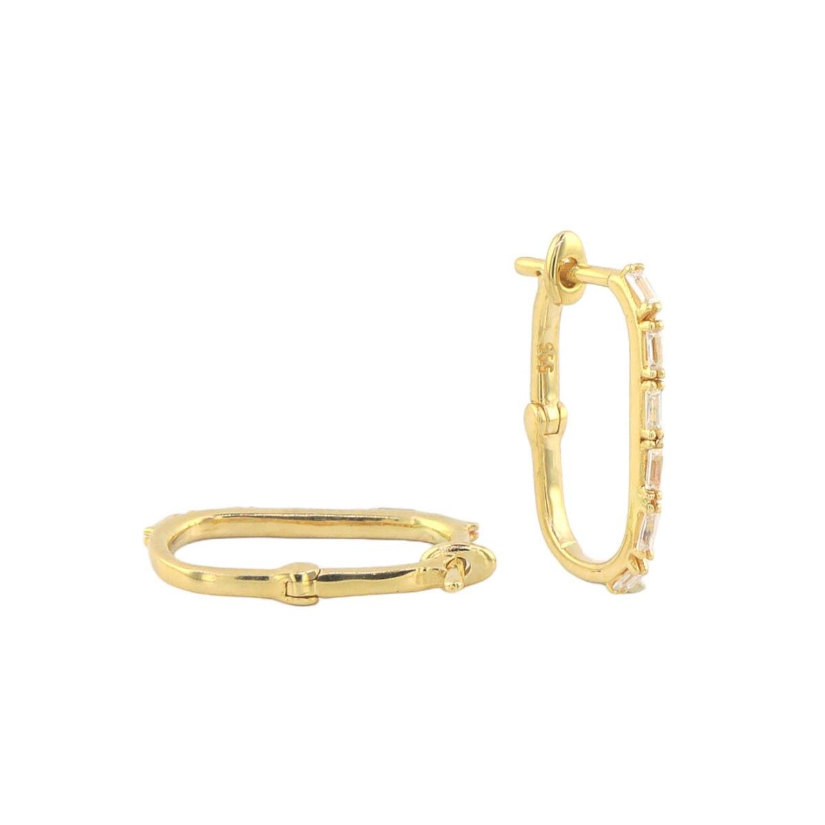 14 Ayar Altın Baget Küpe  -  0181952