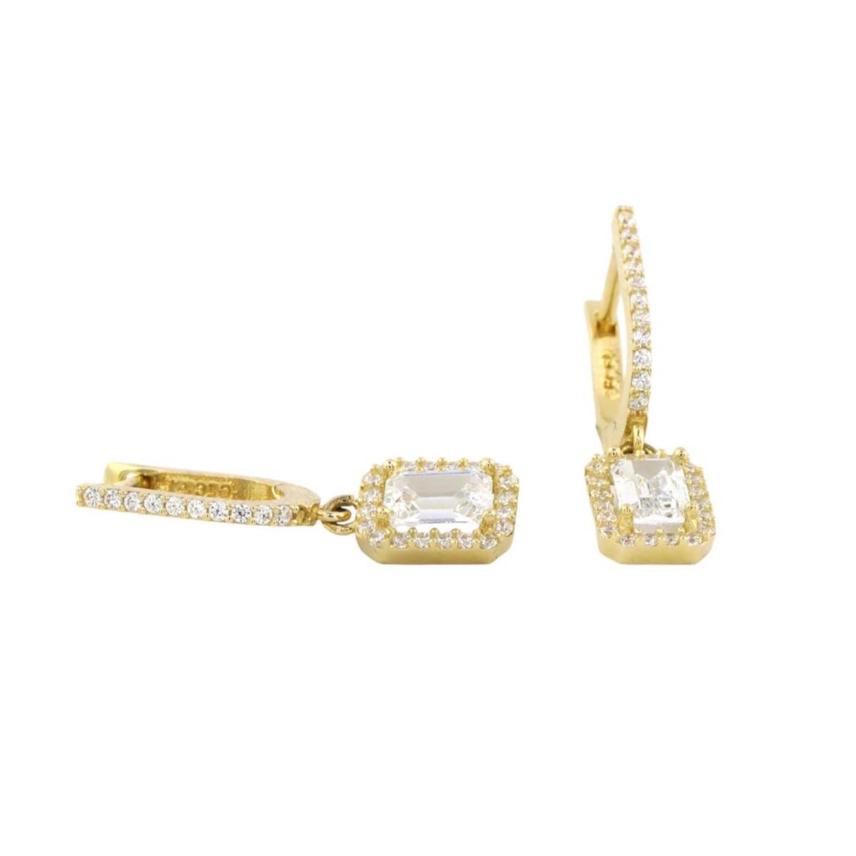 14 Ayar Altın Baget Küpe  -  0185041