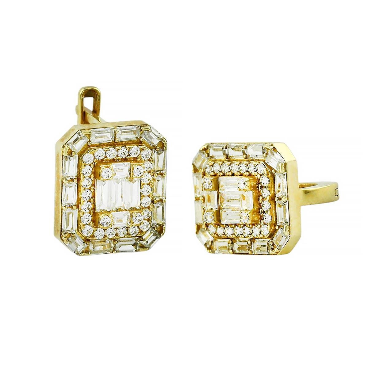 14 Ayar Altın Baget Küpe  -  0199749