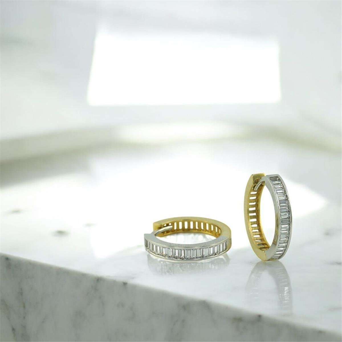 14 Ayar Altın Baget Küpe  -  0202155