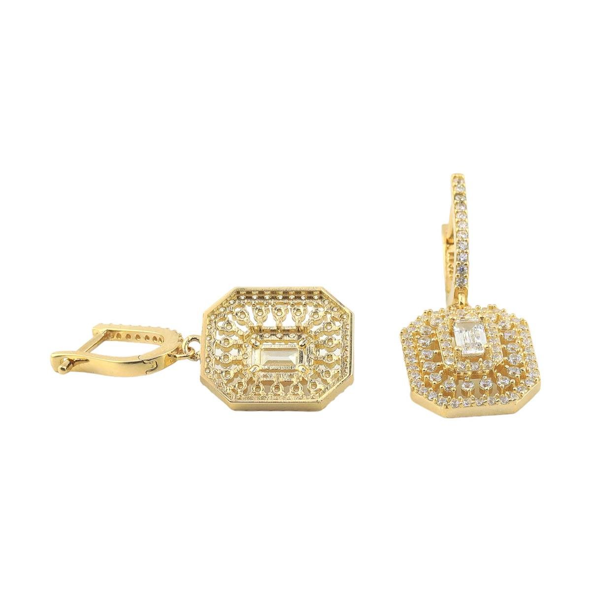 14 Ayar Altın Baget Küpe  -  F001744