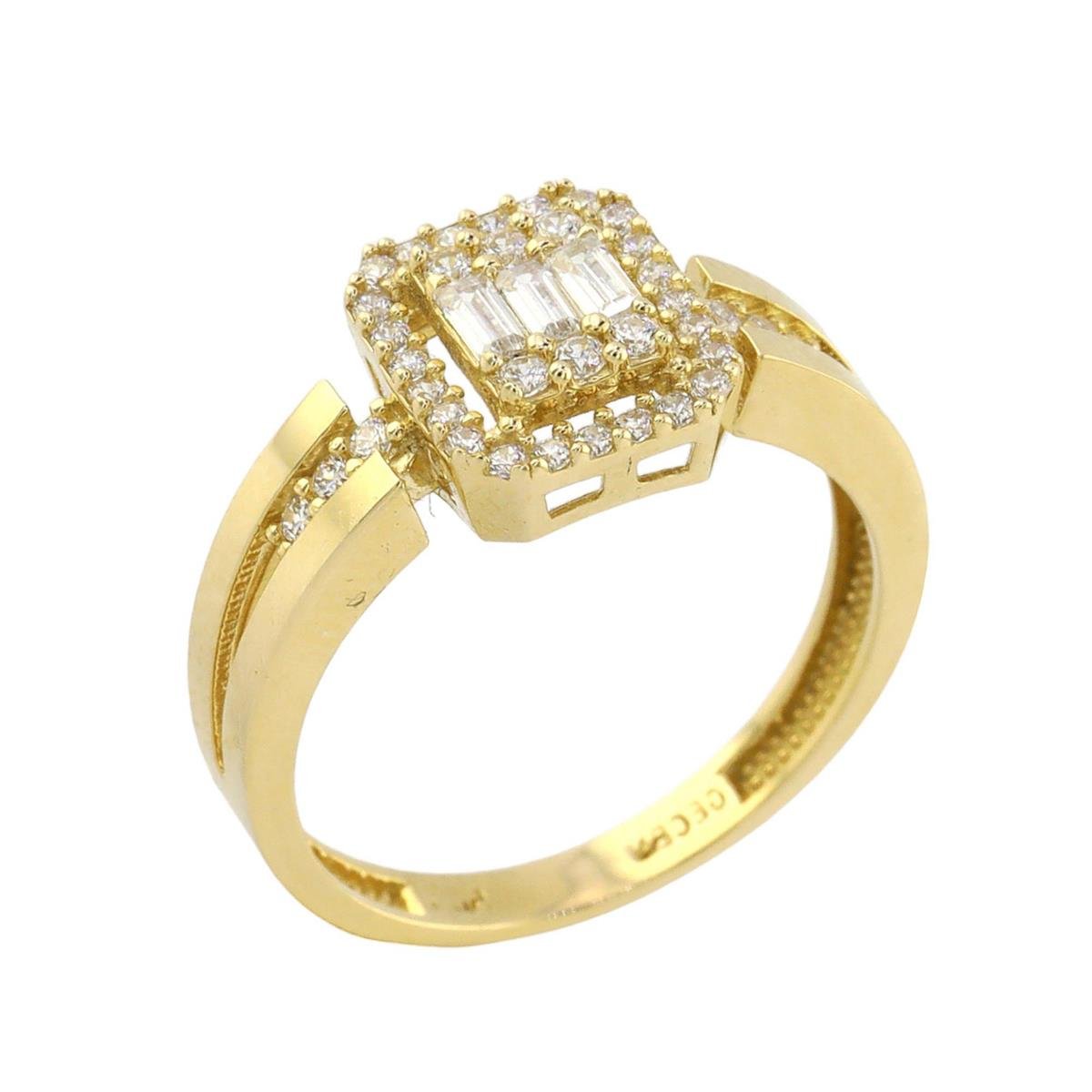 14 Ayar Altın Baget Yüzük  -  0185007