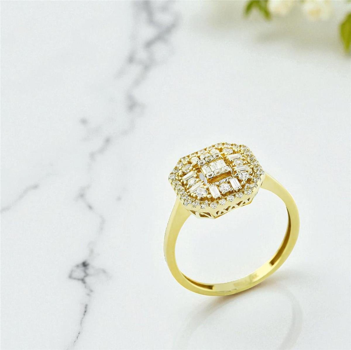 14 Ayar Altın Baget Yüzük  -  0199751