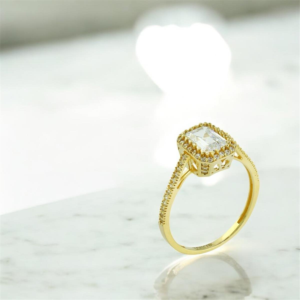 14 Ayar Altın Baget Yüzük  -  0202354