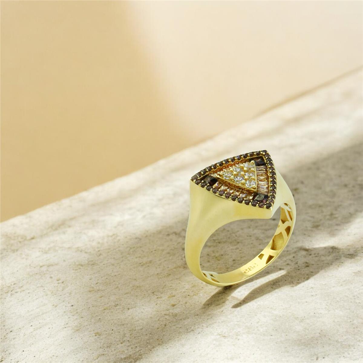 14 Ayar Altın Baget Yüzük  -  0203716