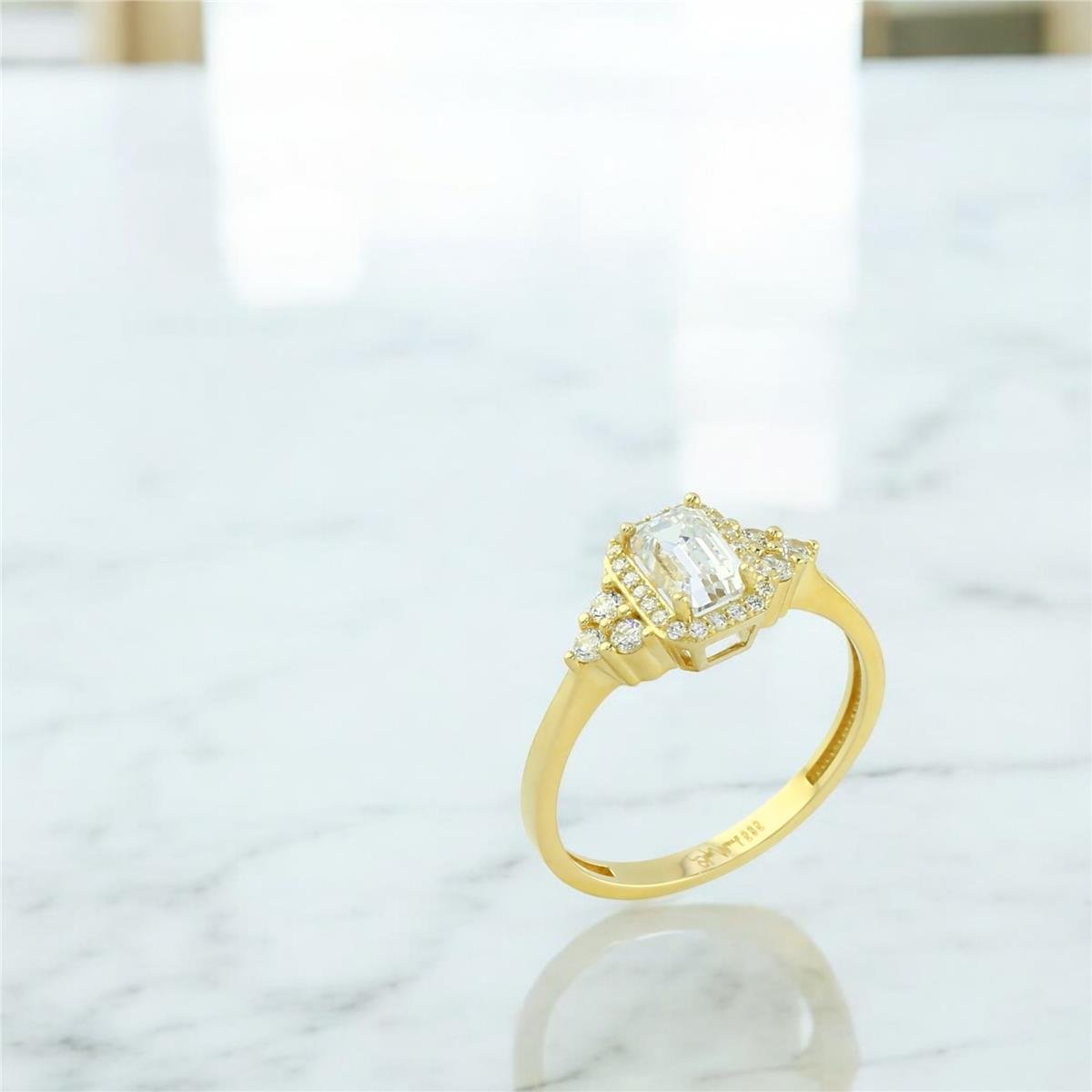 14 Ayar Altın Baget Yüzük  -  0205131