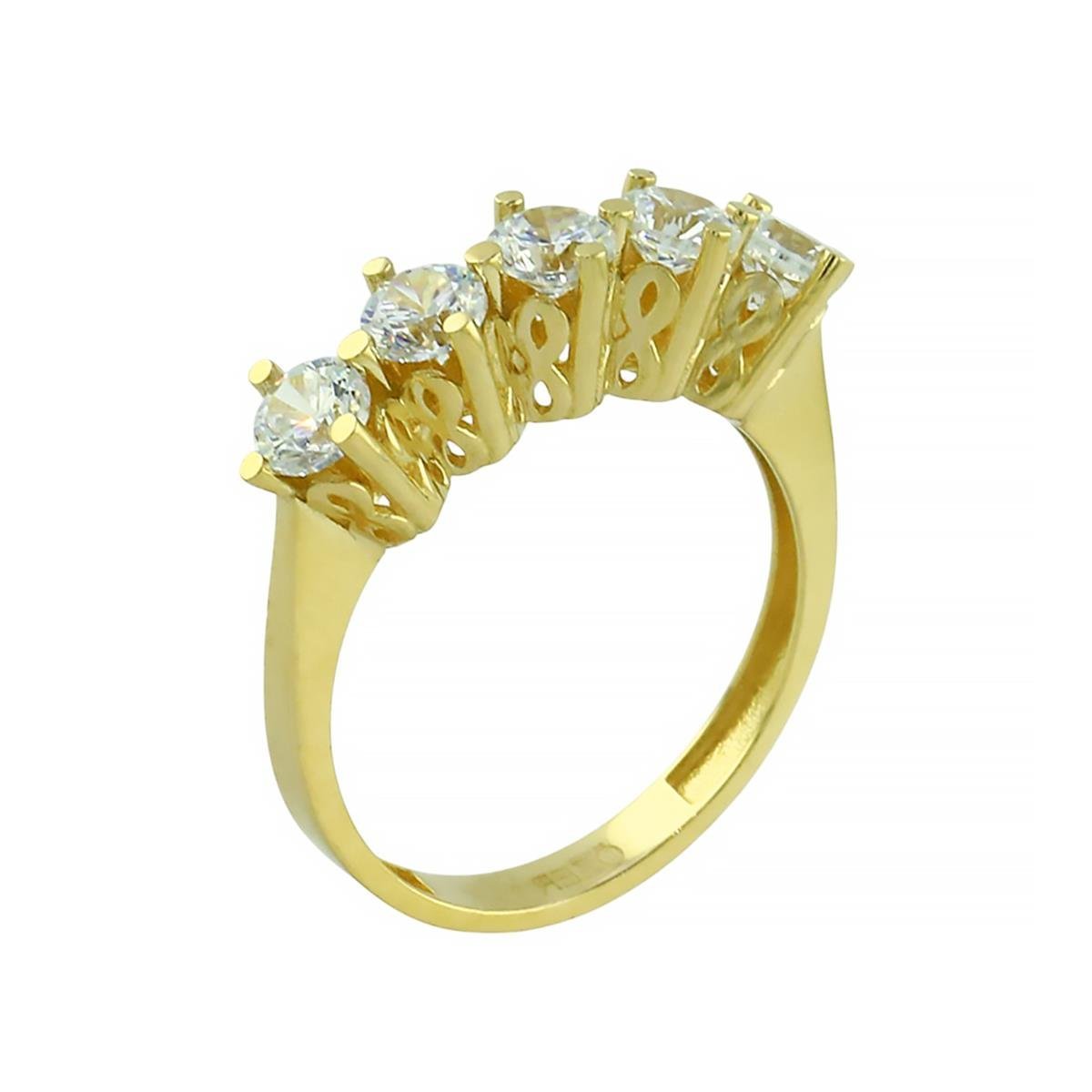 14 Ayar Altın Beştaş Yüzük  -  0202350