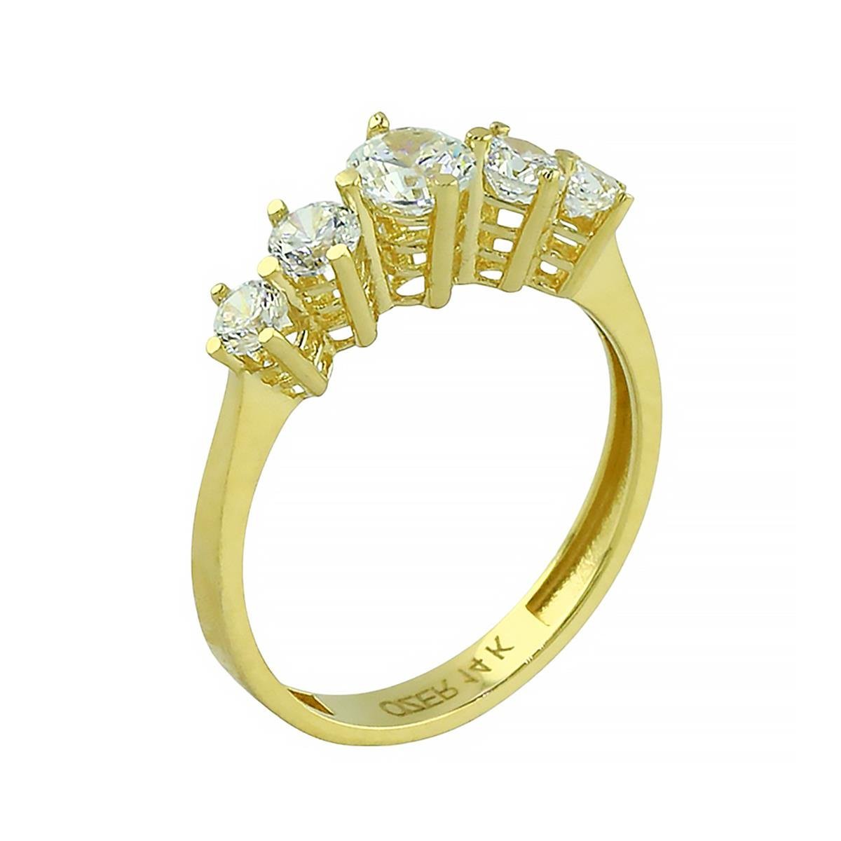 14 Ayar Altın Beştaş Yüzük  -  0202352