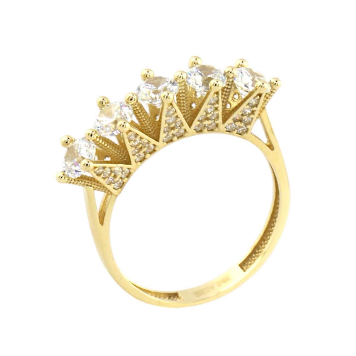 14 Ayar Altın Beştaş Yüzük  -  F003795