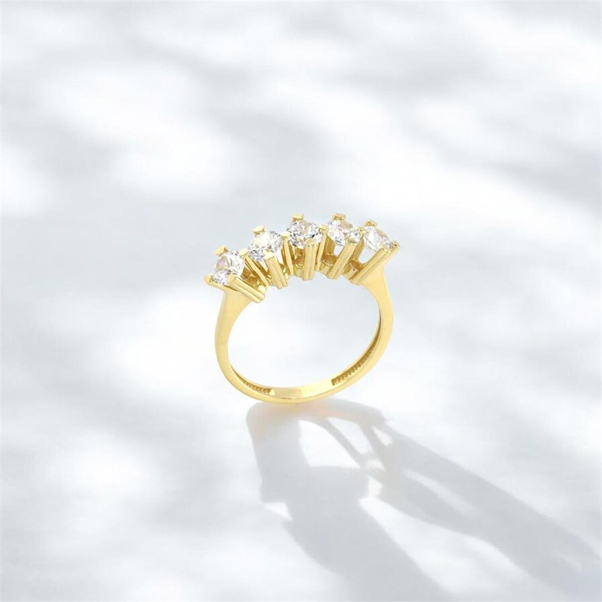 14 Ayar Altın Beştaş Yüzük  -  F003796