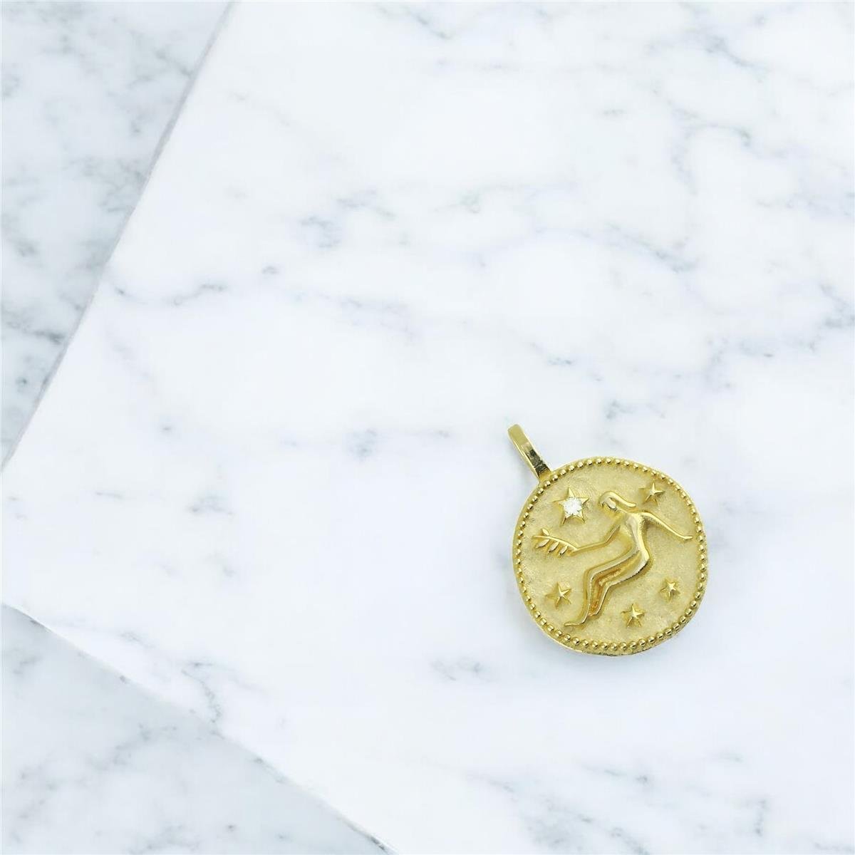 14 Ayar Altın Burç Kolye Ucu  -  0201796