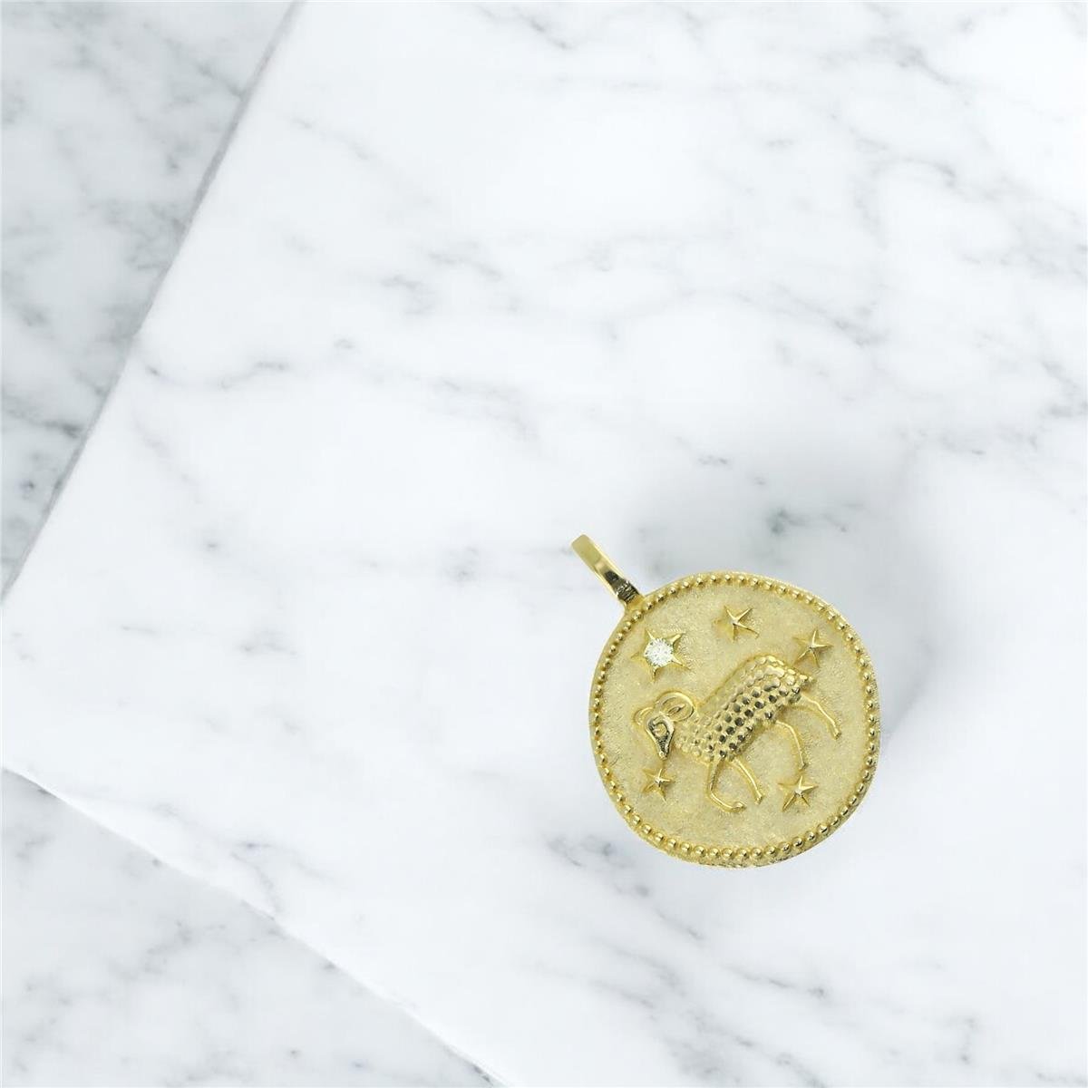 14 Ayar Altın Burç Kolye Ucu  -  0201801