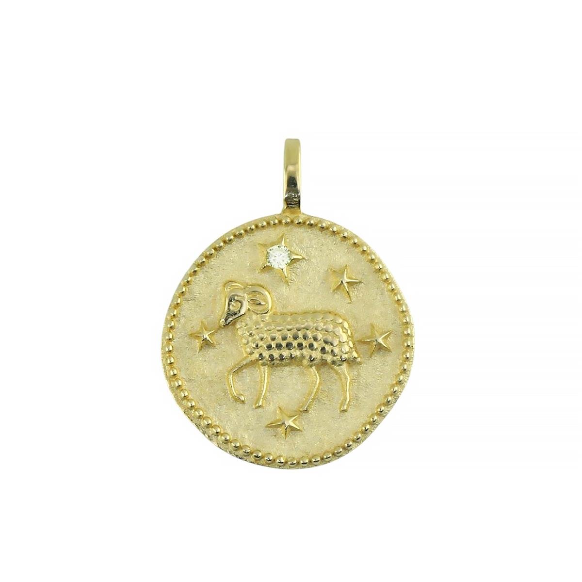 14 Ayar Altın Burç Kolye Ucu  -  0201801