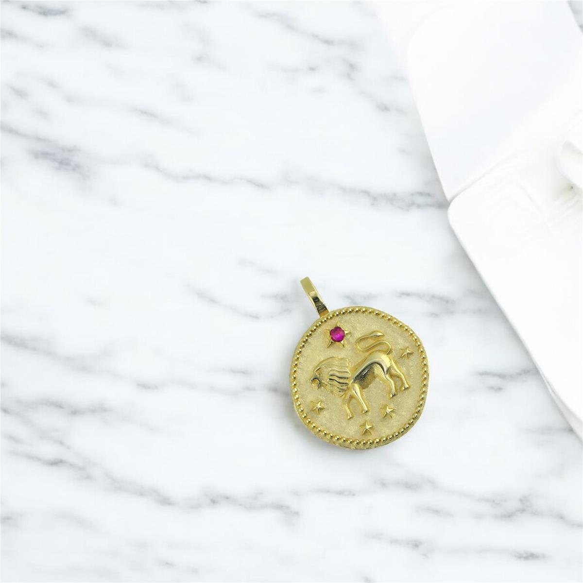 14 Ayar Altın Burç Kolye Ucu  -  0201803
