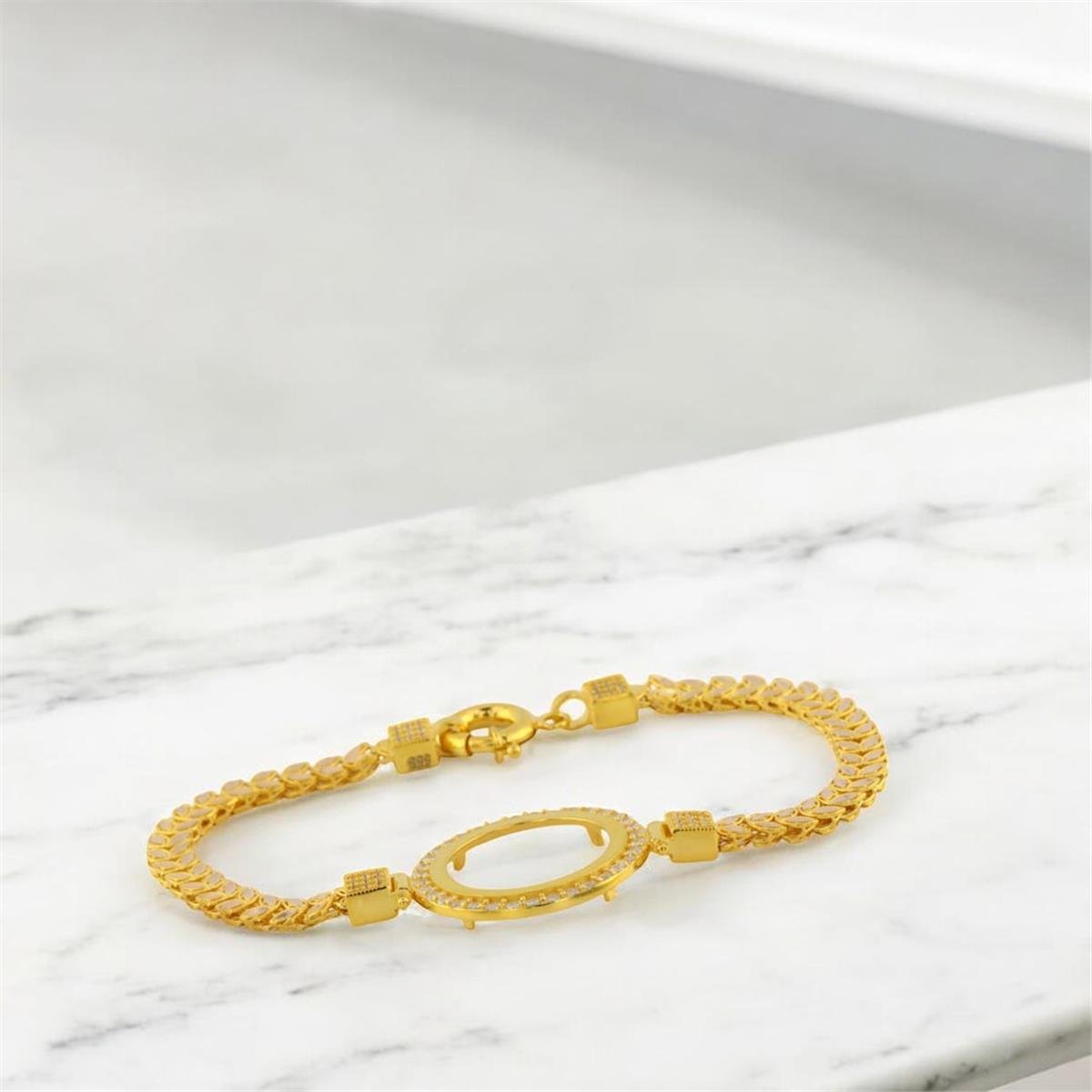 14 Ayar Altın Çerçeve Bileklik  -  0187731