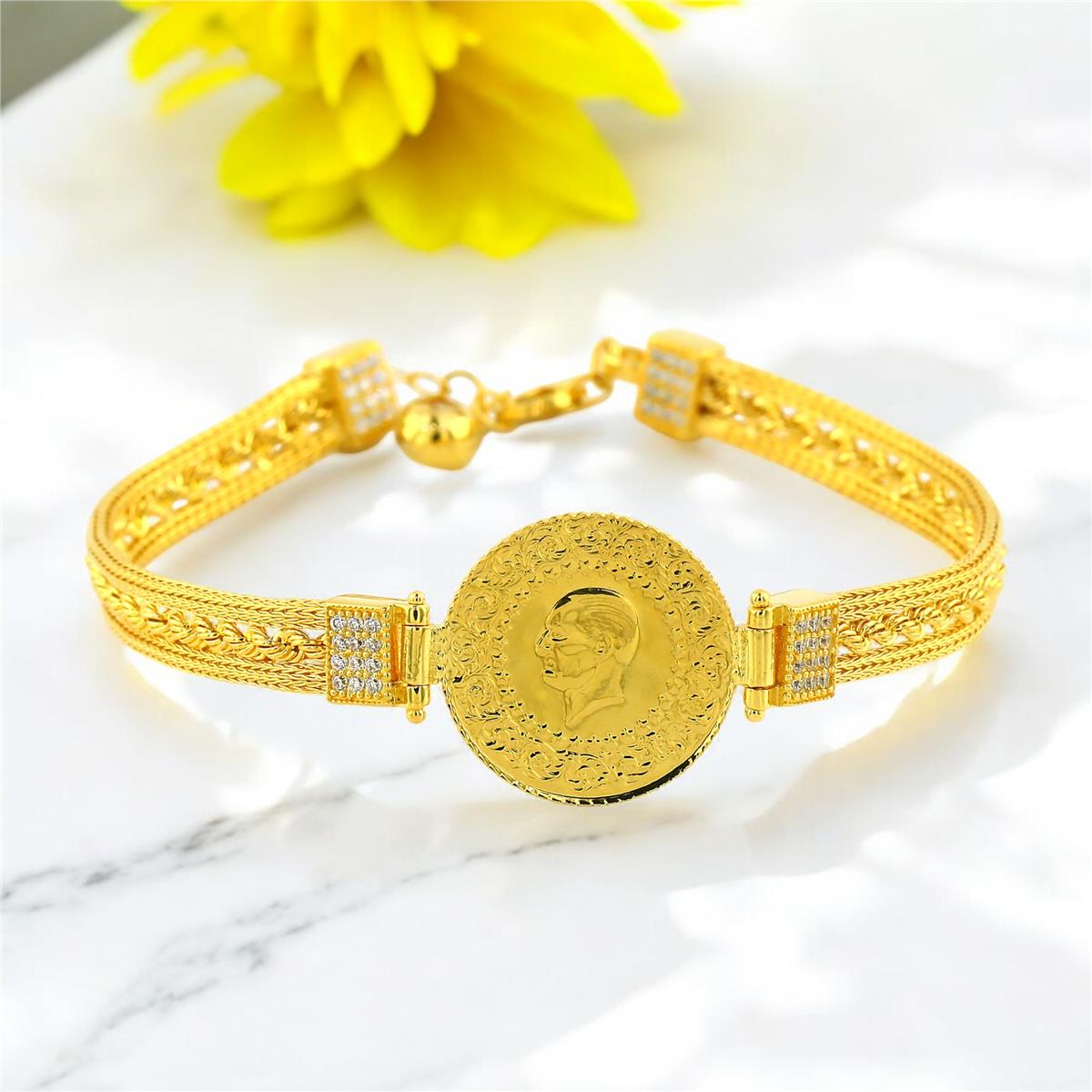 14 Ayar Altın Çeyrekli Bileklik  -  0201151