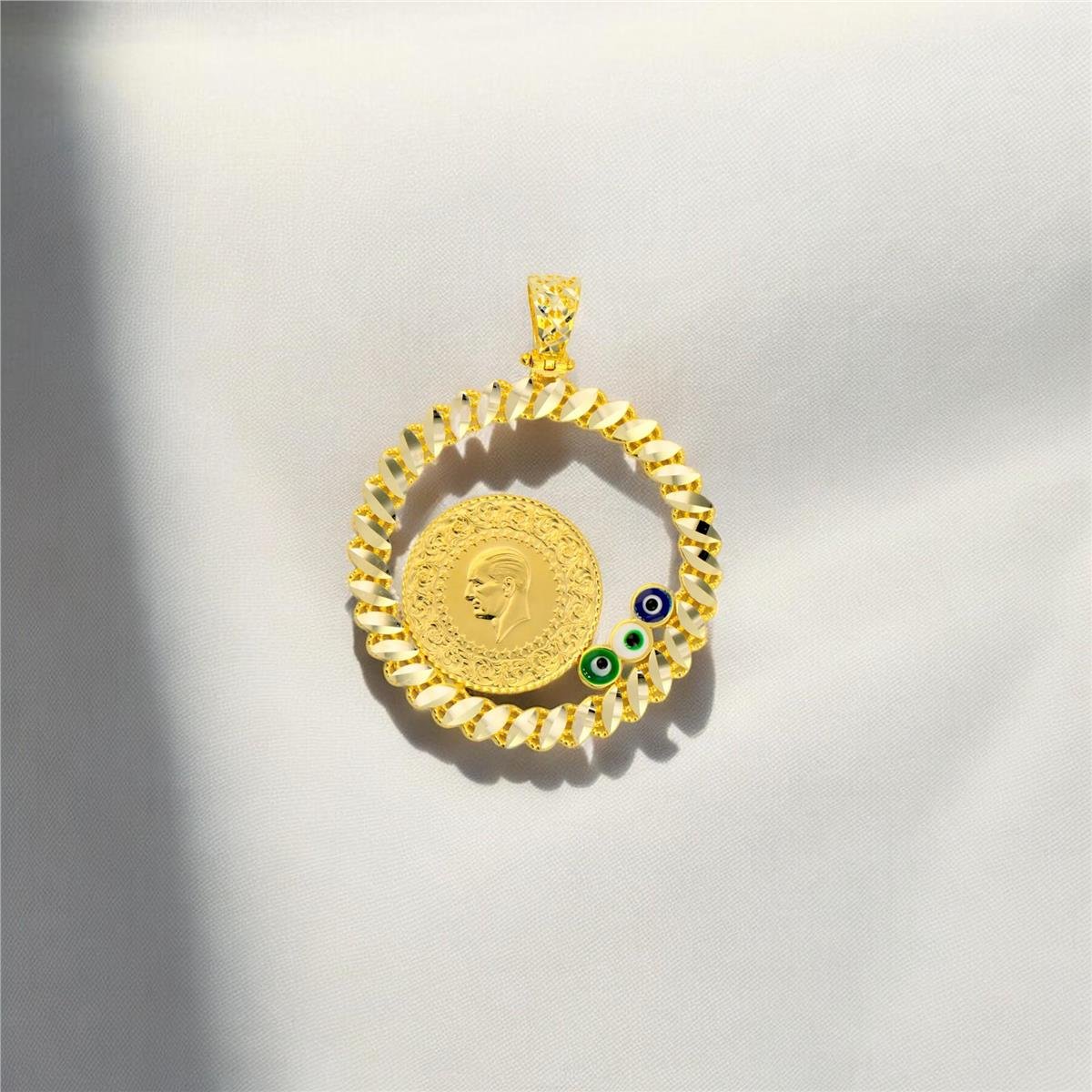 14 Ayar Altın Çeyrekli Kolye Ucu  -  0180759