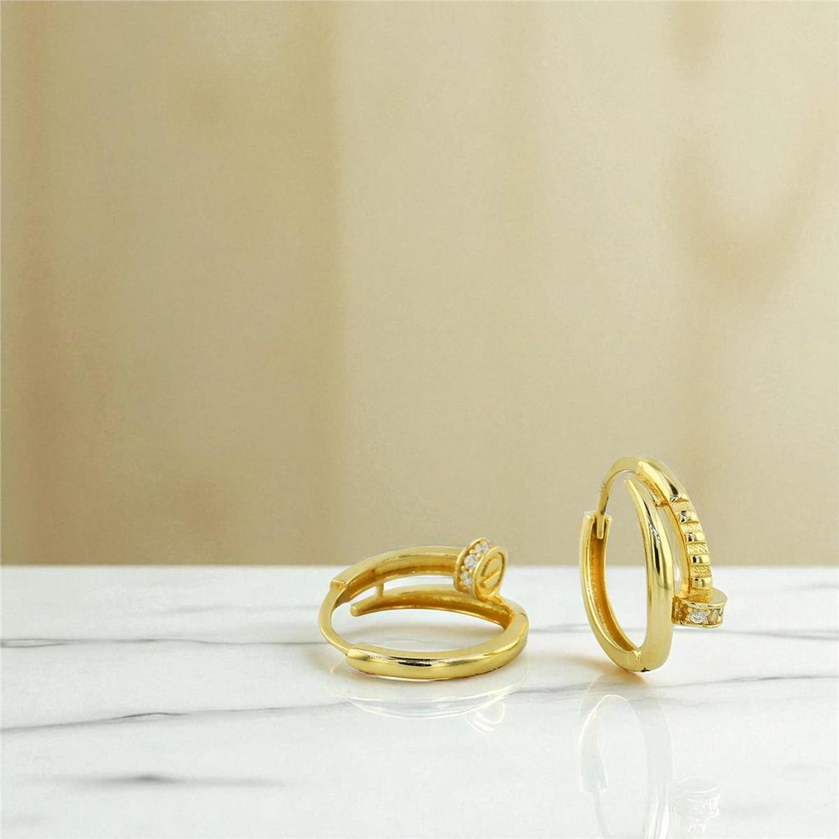 14 Ayar Altın Çivi Küpe  -  0197934