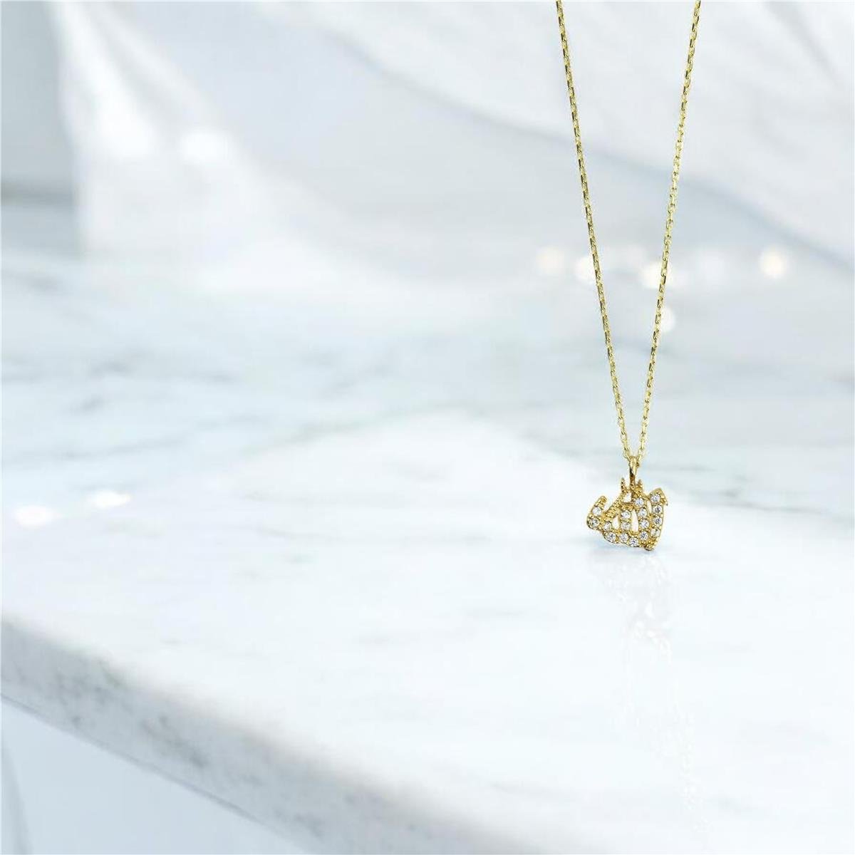 14 Ayar Altın Dini Figürlü Kolye  -  0204025