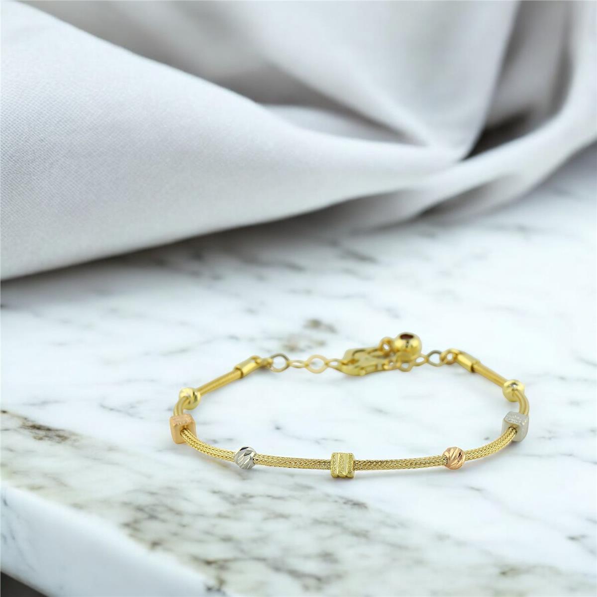 14 Ayar Altın Dorika Bileklik  -  F004574