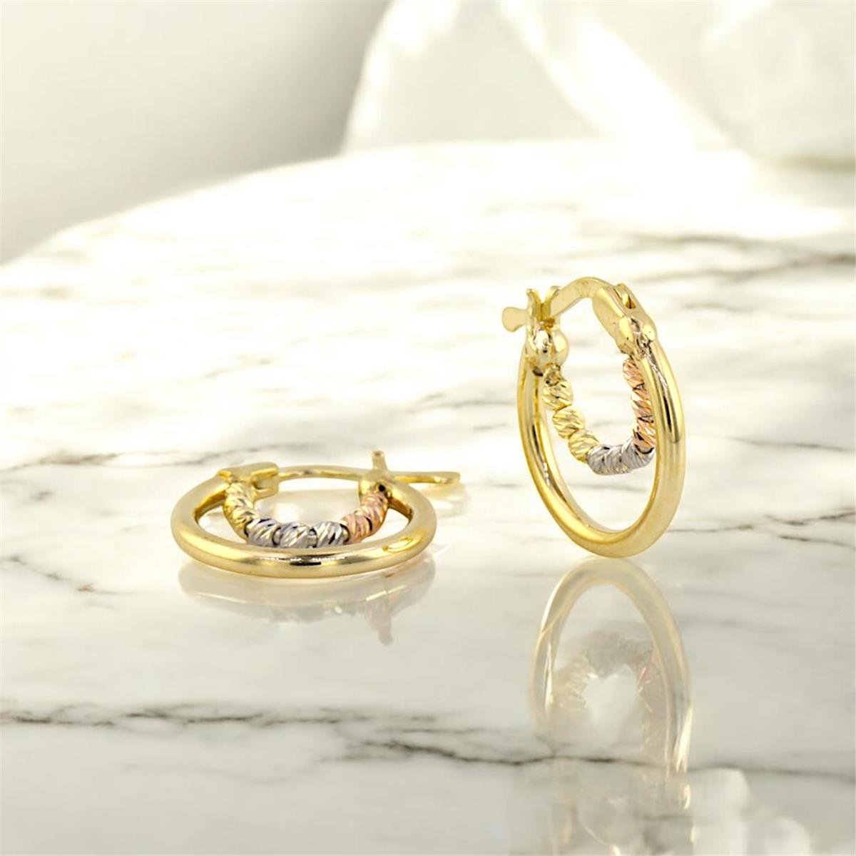 14 Ayar Altın Dorika Küpe  -  0188484