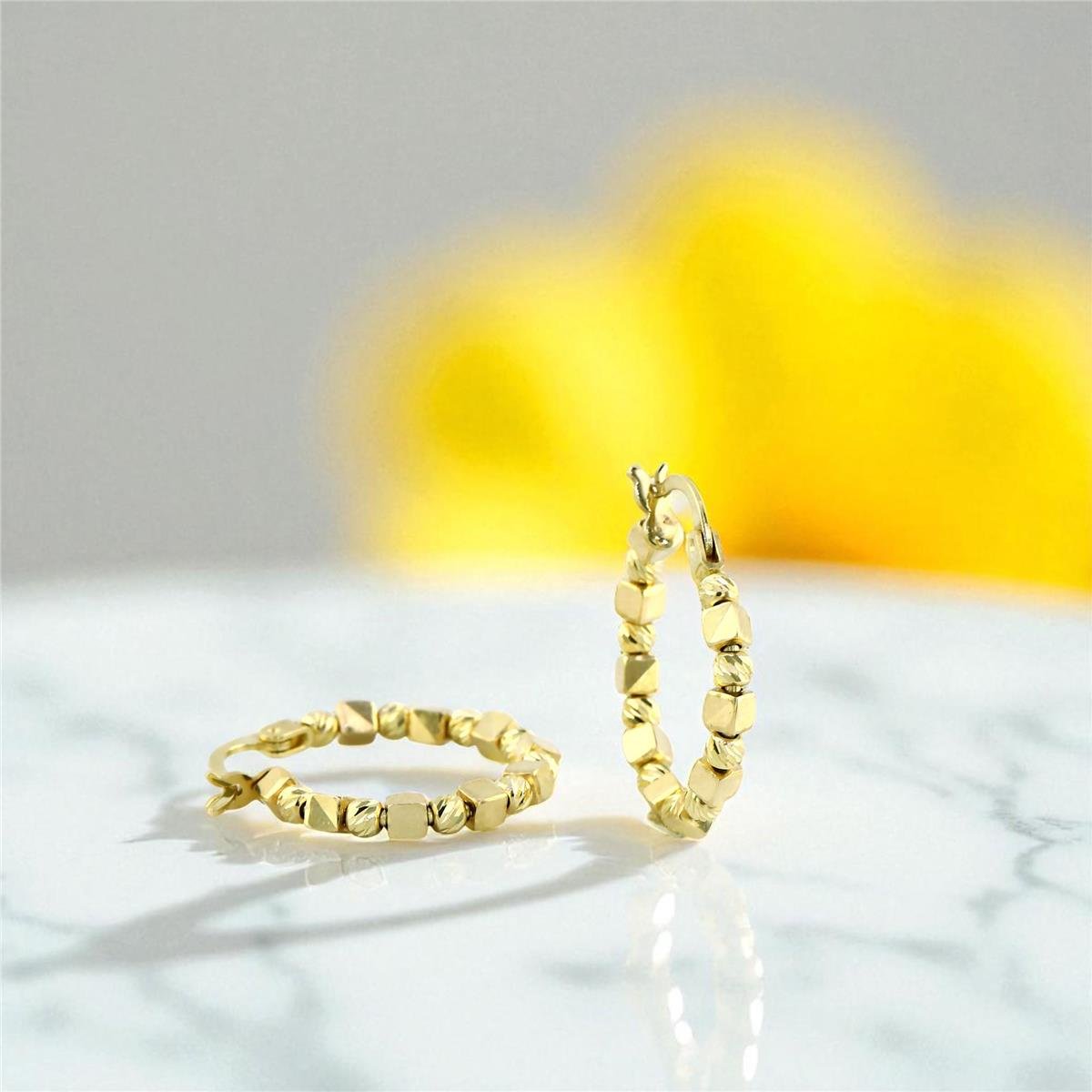 14 Ayar Altın Dorika Küpe  -  0199110