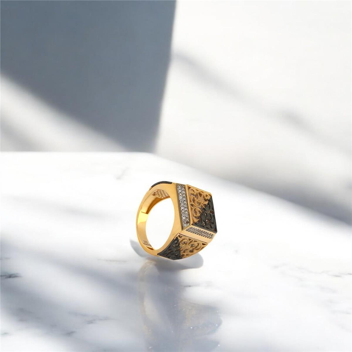 14 Ayar Altın Erkek Yüzük  -  0190614