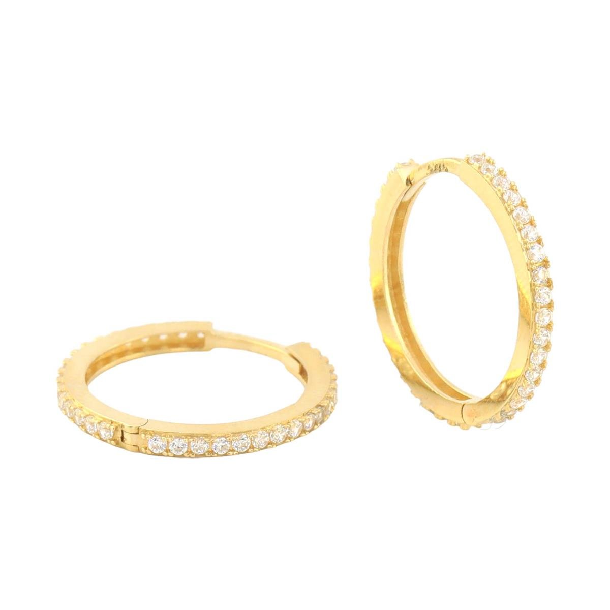 14 Ayar Altın Halka Küpe  -  0179957