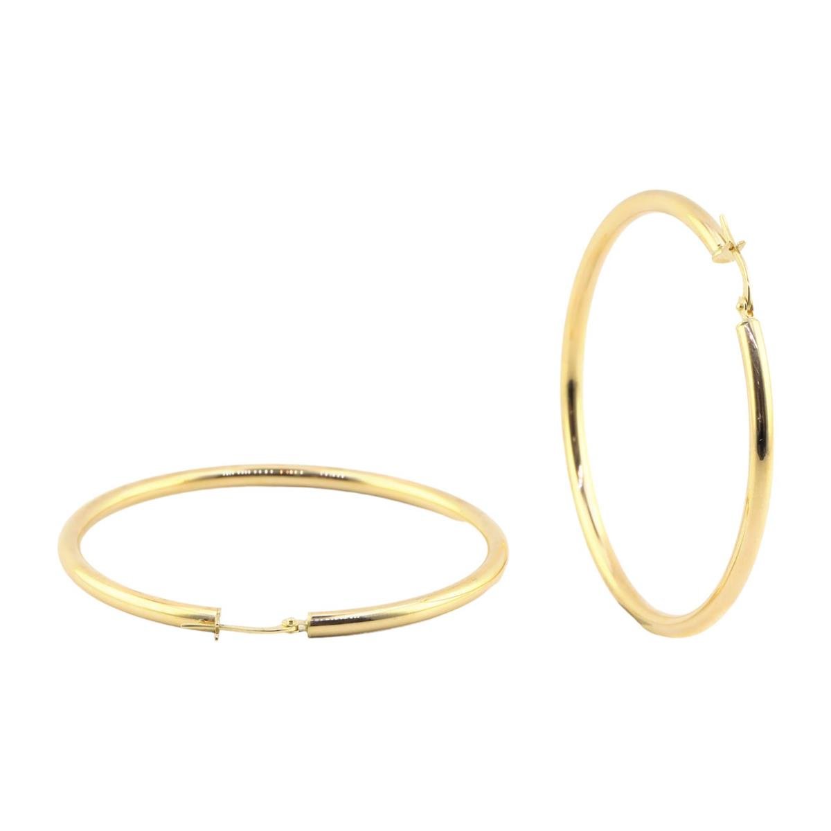 14 Ayar Altın Halka Küpe  -  0180490