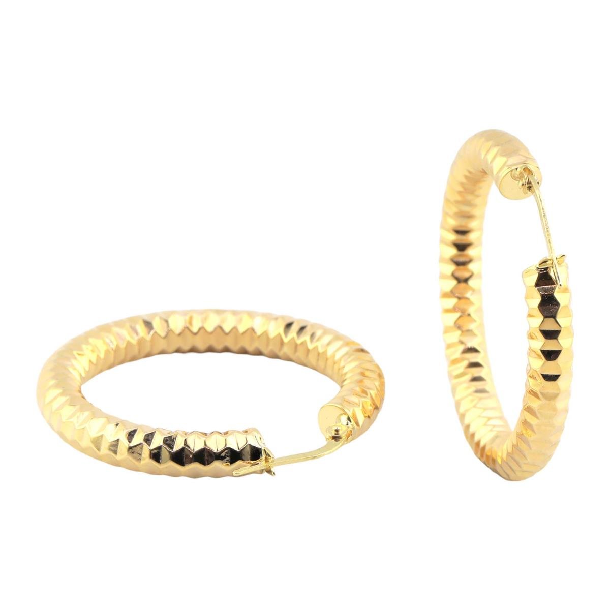 14 Ayar Altın Halka Küpe  -  0180498