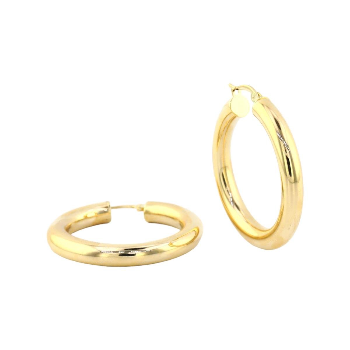 14 Ayar Altın Halka Küpe  -  0184507